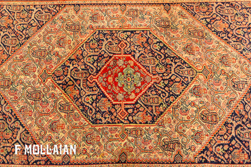 Antique Persian Senneh Warp Silk Rug n°:44748839